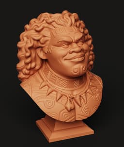 Polynesian Demigod Bust Multi-Color 3MF | Fan Art | Bambu Ready 3d model