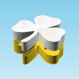 Shamrock, nestable box (v1) 3d model