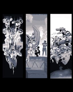 Power Rangers Bookmarks - Fan Art of the Mighty Morphin Power Rangers 3d model