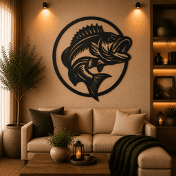 Bass Fish 2D Wall Art.3mf 3d model