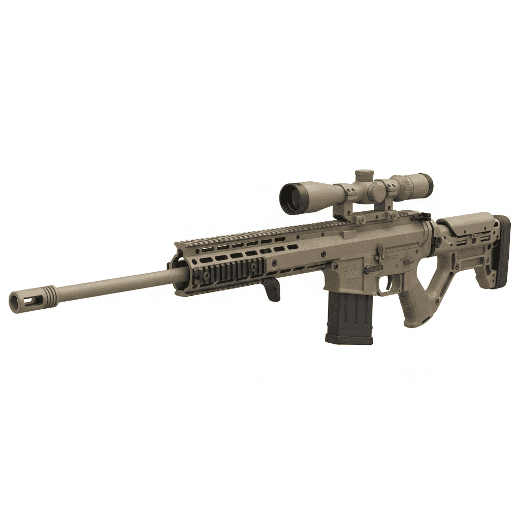 Gun FN SCAR SSR Sniper Rifle 3d model
