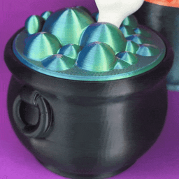 The Halloween Cauldron Container - Print In Parts / No Support Required 3d model