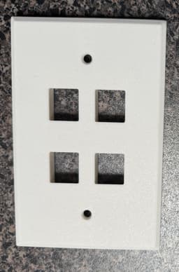 Ethernet Keystone Wall Plate v2.stl 3d model