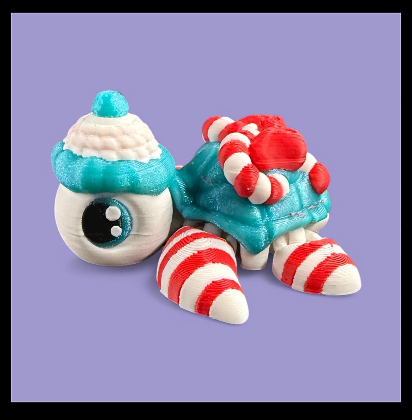 Candy Cane Turtle 3d model