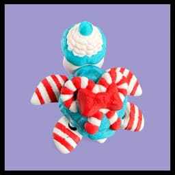 Candy Cane Turtle 3d model