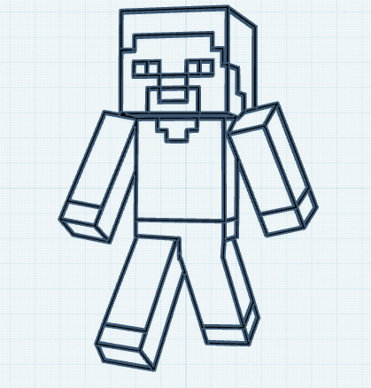 Minecraft Steve wall art.stl 3d model
