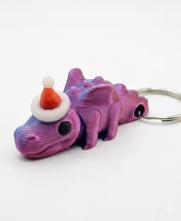 Mini Christmas Dragon Keychain 3d model