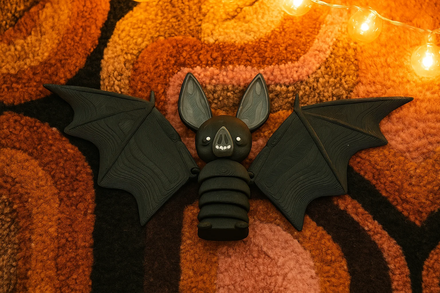 Articulated Midnight Bat Cute Flexi Toy 3d model