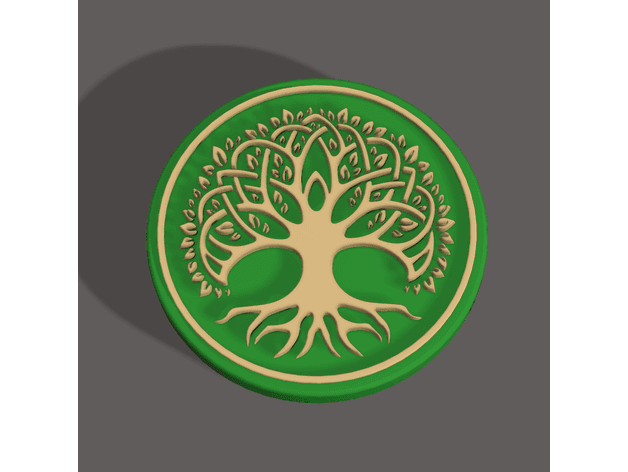 Celtic Tree Coin 3d model
