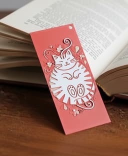 Valentine Kitty Bookmark2 - Hueforge - 4 colors 3d model