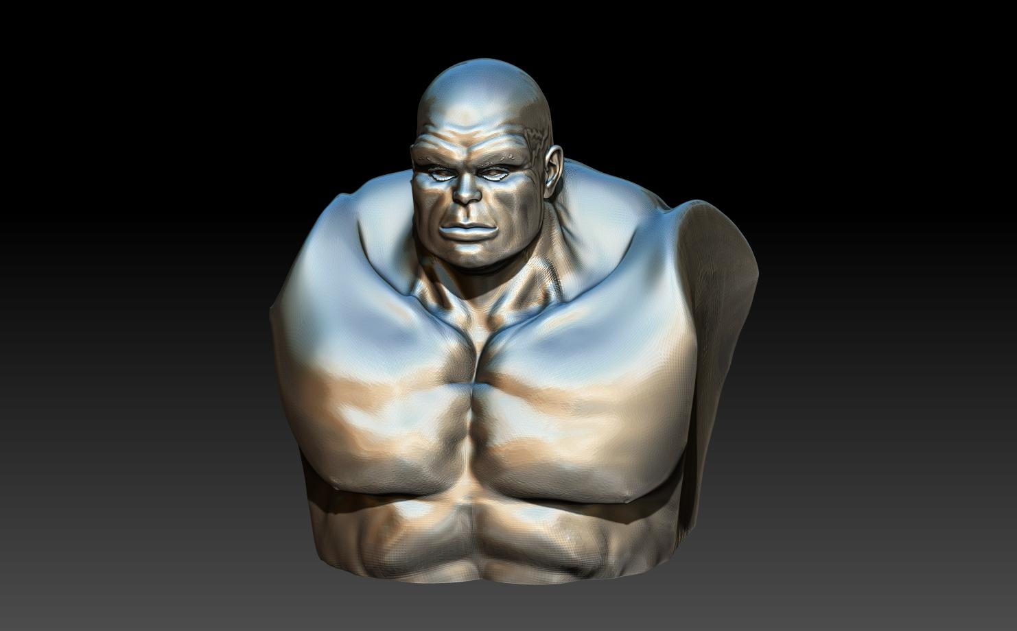 strongman bust 3d model