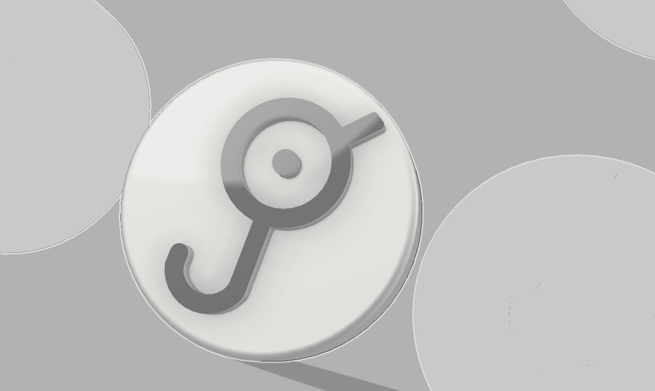 POKEMON UNOWN NON-MMU FRIDGE MAGNET “J” 3d model