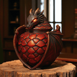 Ember Guardian Dragon Jar 3d model