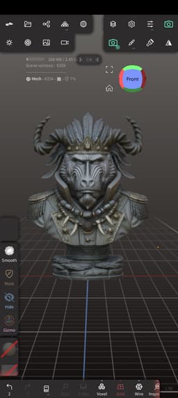General Gore-Mane_Mandrill Bust 3d model
