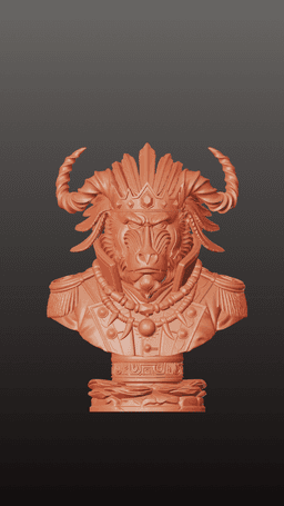 General Gore-Mane_Mandrill Bust 3d model