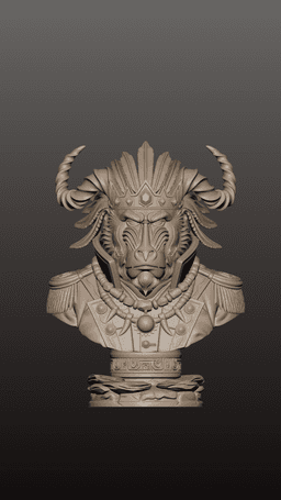General Gore-Mane_Mandrill Bust 3d model