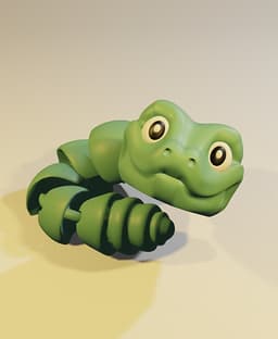 Slick - Articulated Snake Snap-Flex Fidget (Loose Joints) 3d model