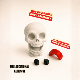 TONGUE-OUT SKULL / CARTOON / CARTOON SKELETON HEAD WITH TONGUE OUT / HALLOWEENDECOR 3d model