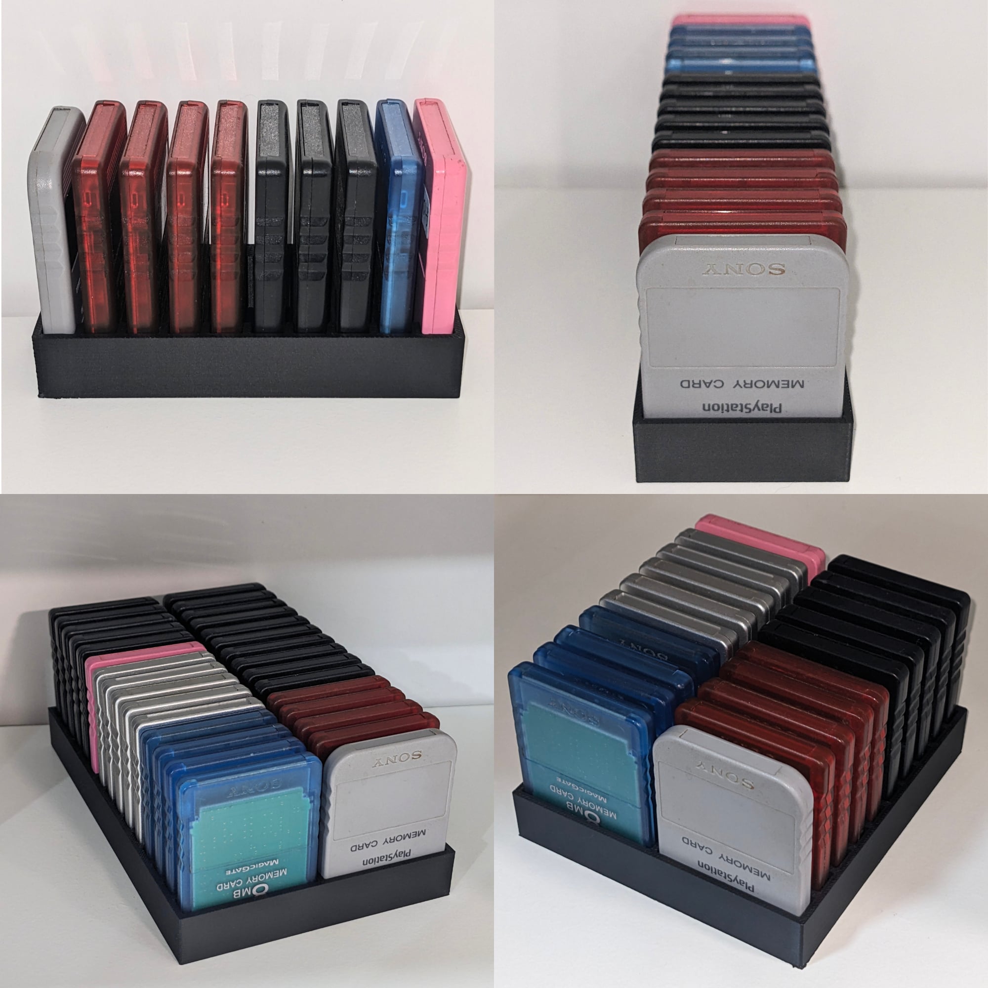PS1 / PS2 MEMORY CARDS Grid Holder Storage 100 models 3d model