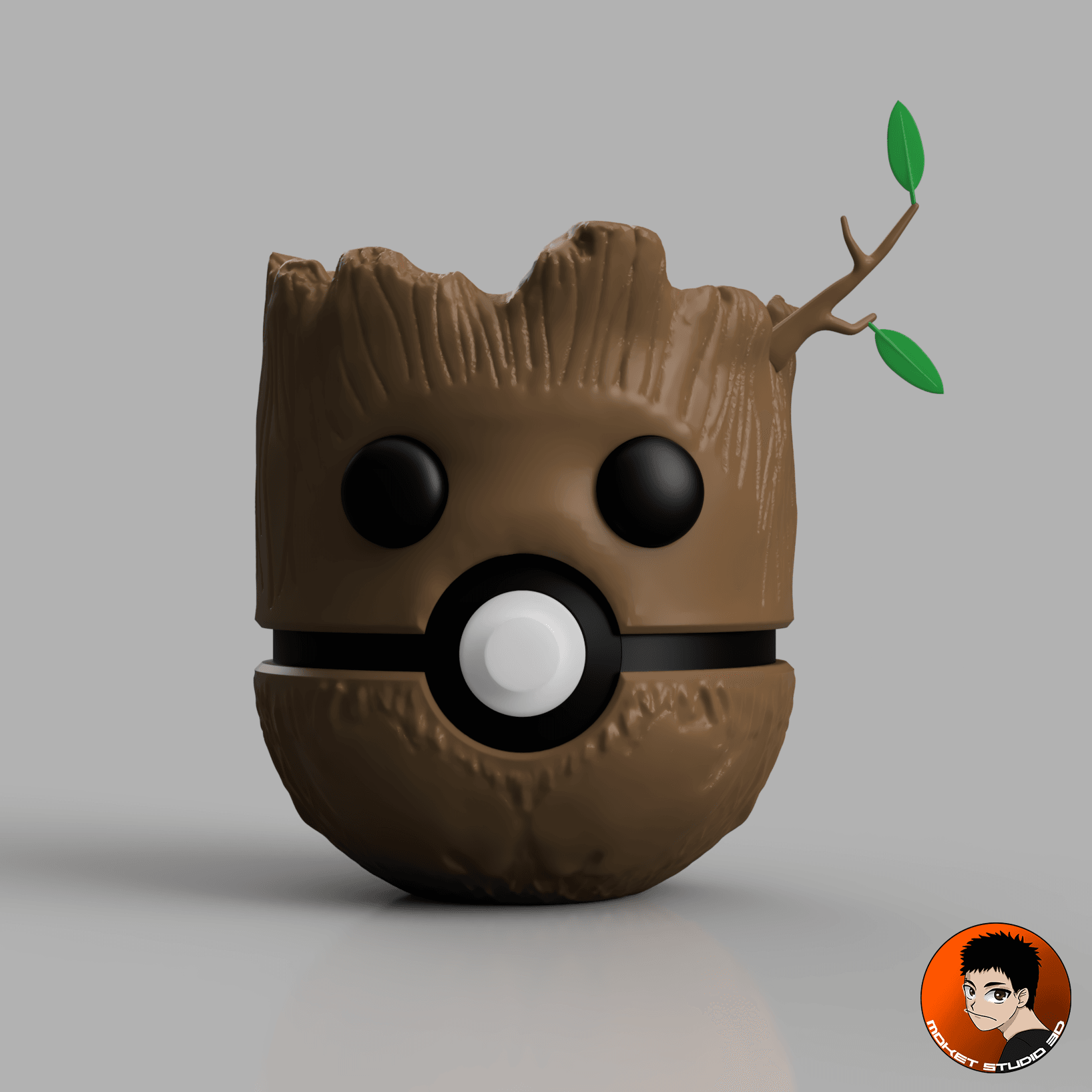Groot Pokeball - "I Am GROOT" 3d model
