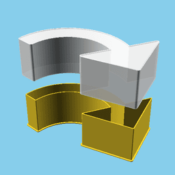 Arrow Right Turn, nestable box (v1) 3d model