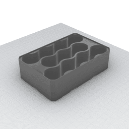 3x2x1 Holder for 11 32mm paints - multibin insert 3d model