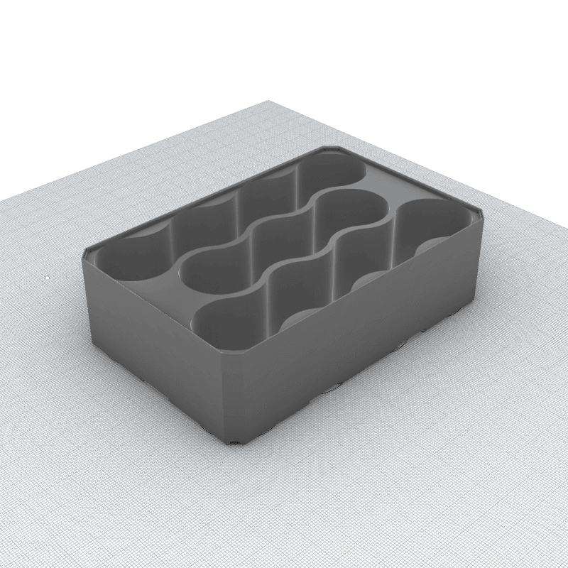3x2x1 Holder for 11 32mm paints - multibin insert 3d model