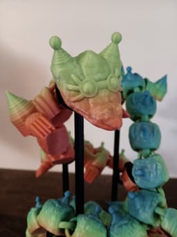 steam punk dragon - flexi fidget toy - print in place - articulated 3d model