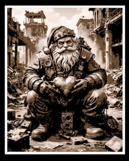 Even after the Apocalypse there can be a Santa - Wall Art 3d model