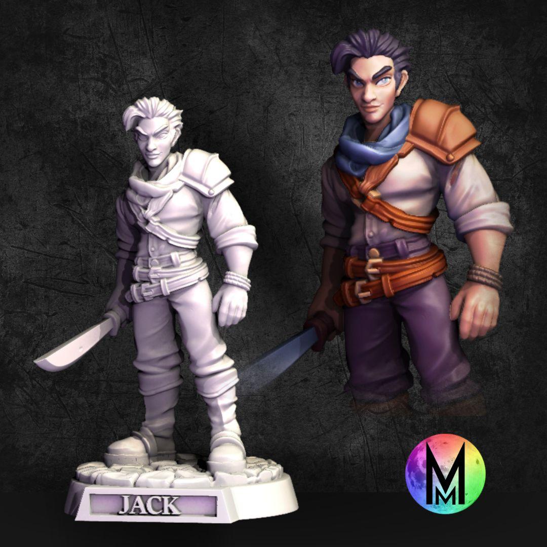 Rogue with Sword - Jack the fighter / rogue 3d model