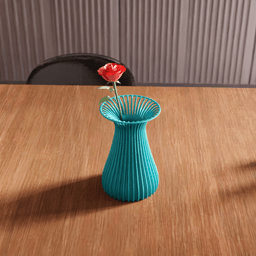 Parametric Ribbed Fluted Flower Vase 3d model