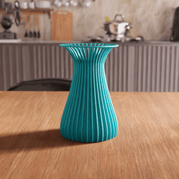 Parametric Ribbed Fluted Flower Vase 3d model