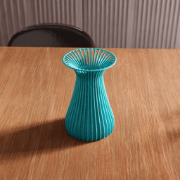 Parametric Ribbed Fluted Flower Vase 3d model