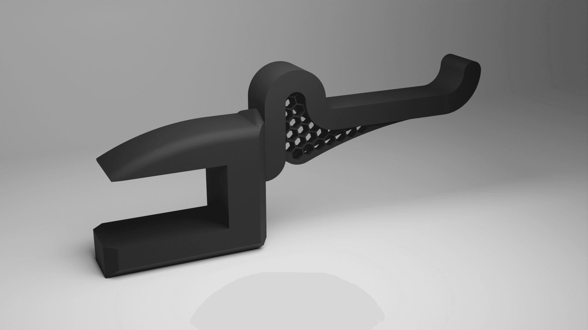 desk attached headphone support 3d model