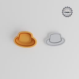 Hat Shape Cutter & Stamp Set, 6-Piece Collection, Cookies & Fondant, Cowboy, Summer, Sun, Fedora, S/M/L Sizes PRODUCT_21 3d model