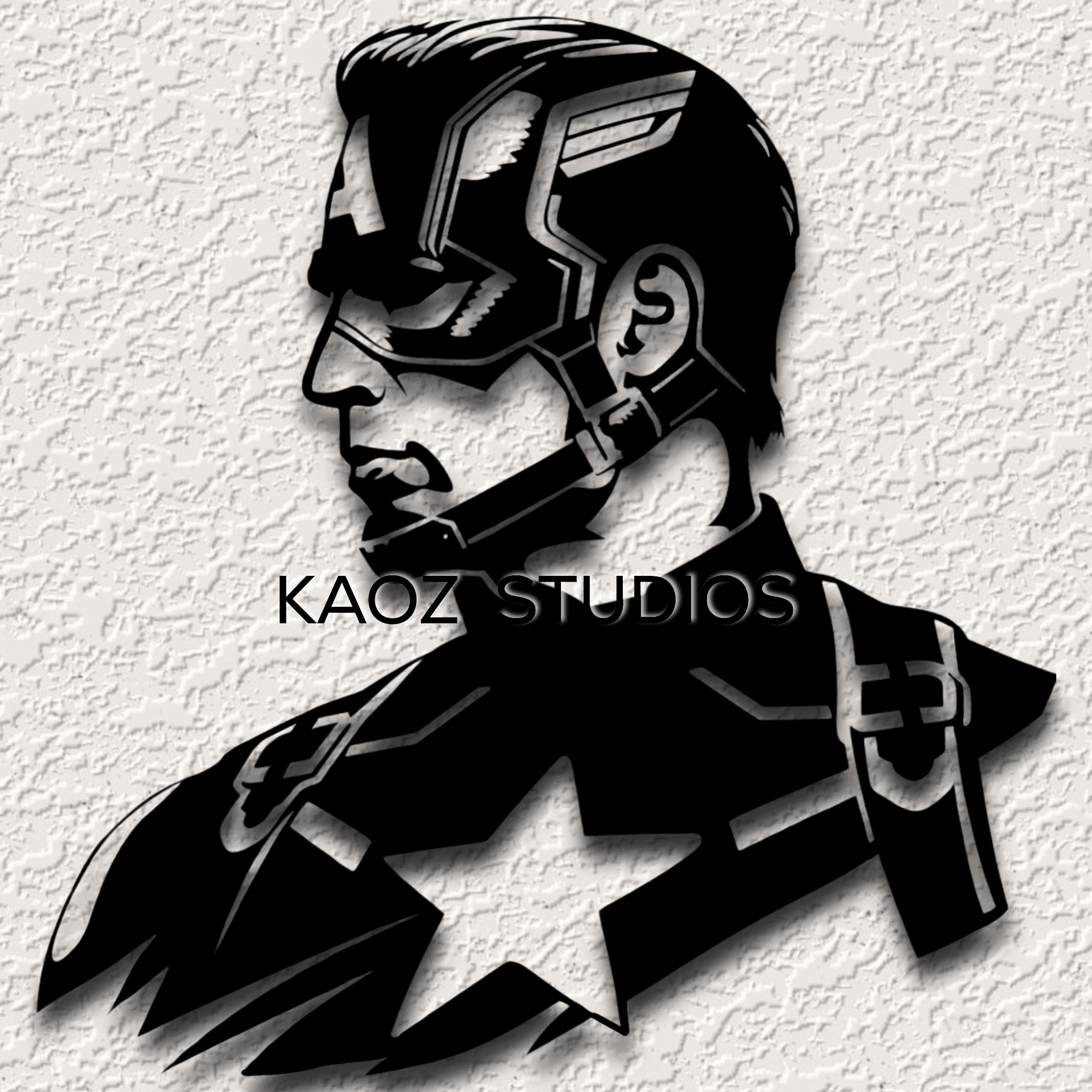 captain america wall art avengers wall decor superhero decoration comic 3d model