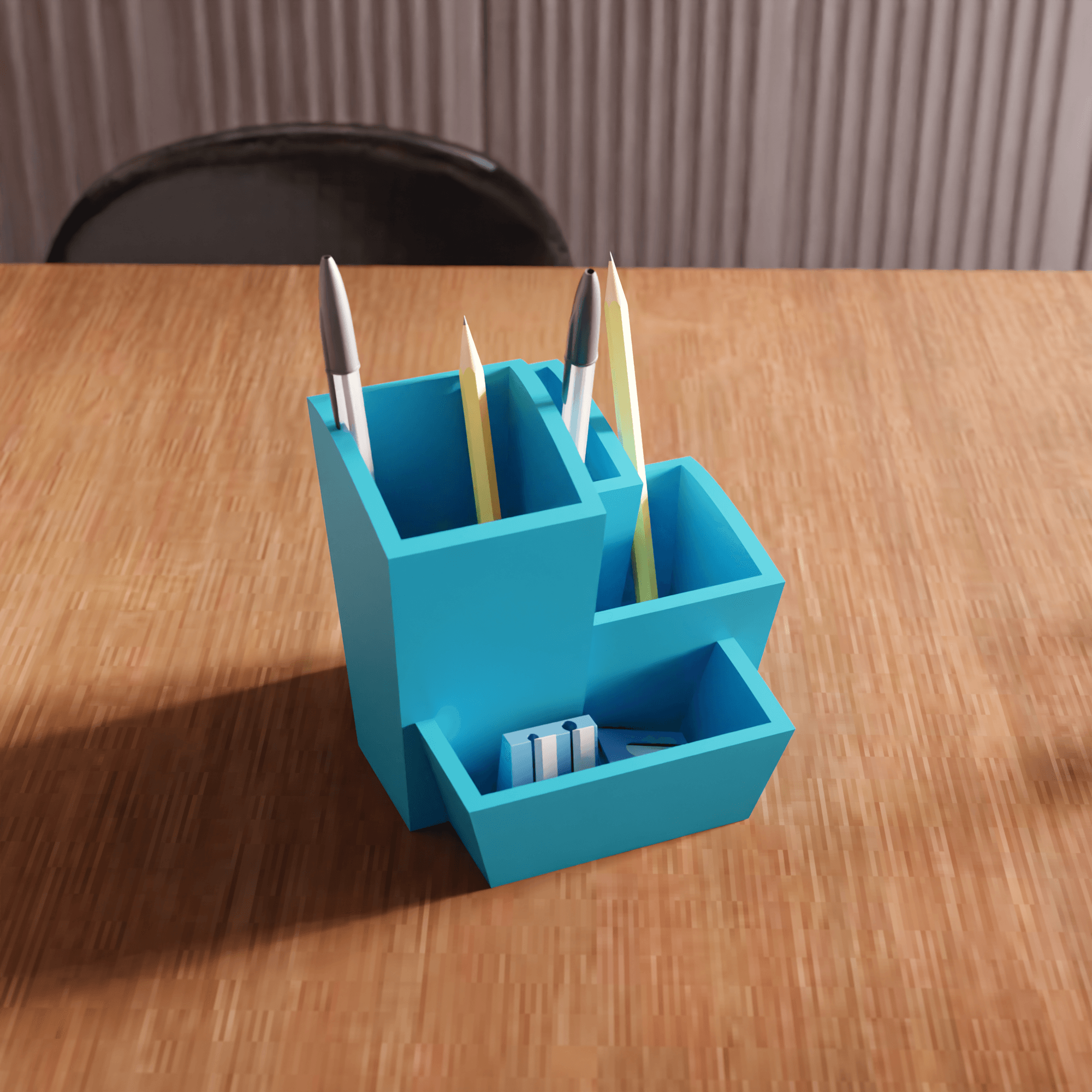 Stepped Modular Desk Organizer 3d model