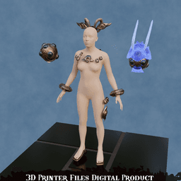Yunara Cosplay Accessories League of Legends 3d model