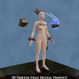 Yunara Cosplay Accessories League of Legends 3d model