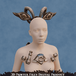 Yunara Cosplay Accessories League of Legends 3d model