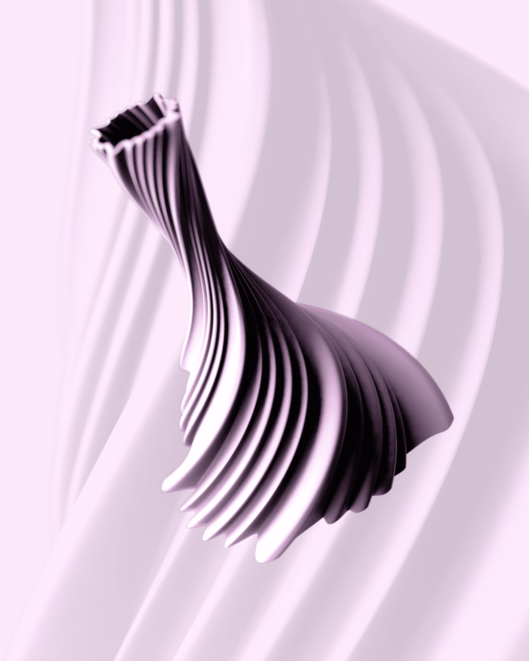 H33 SOFT SWIRL VASE 3d model