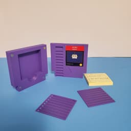 Retro Game Cartridge Sticky Note Holder | 3D Printed Gamer Desk Accessory | Magnetic Storage 3d model