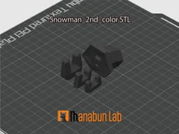 Low Poly Snowman Magnet Puzzle (No supports, no AMS) 3d model