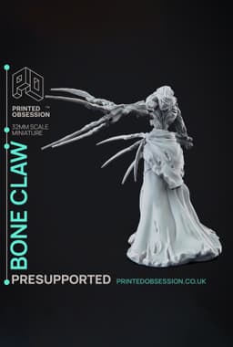 Bone Claw - Monsters of the Multiverse - PRESUPPORTED - Illustrated and Stats - 32mm scale 3d model
