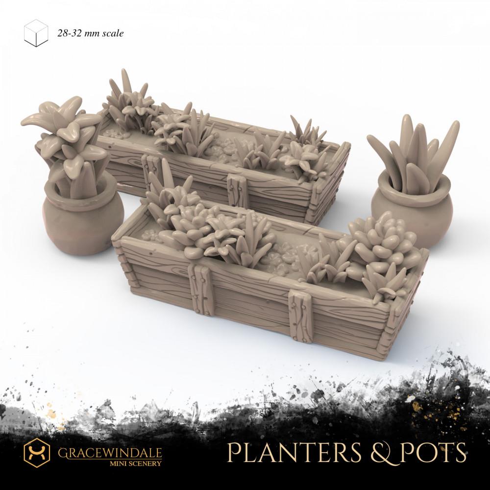 Planters and Pots 3d model