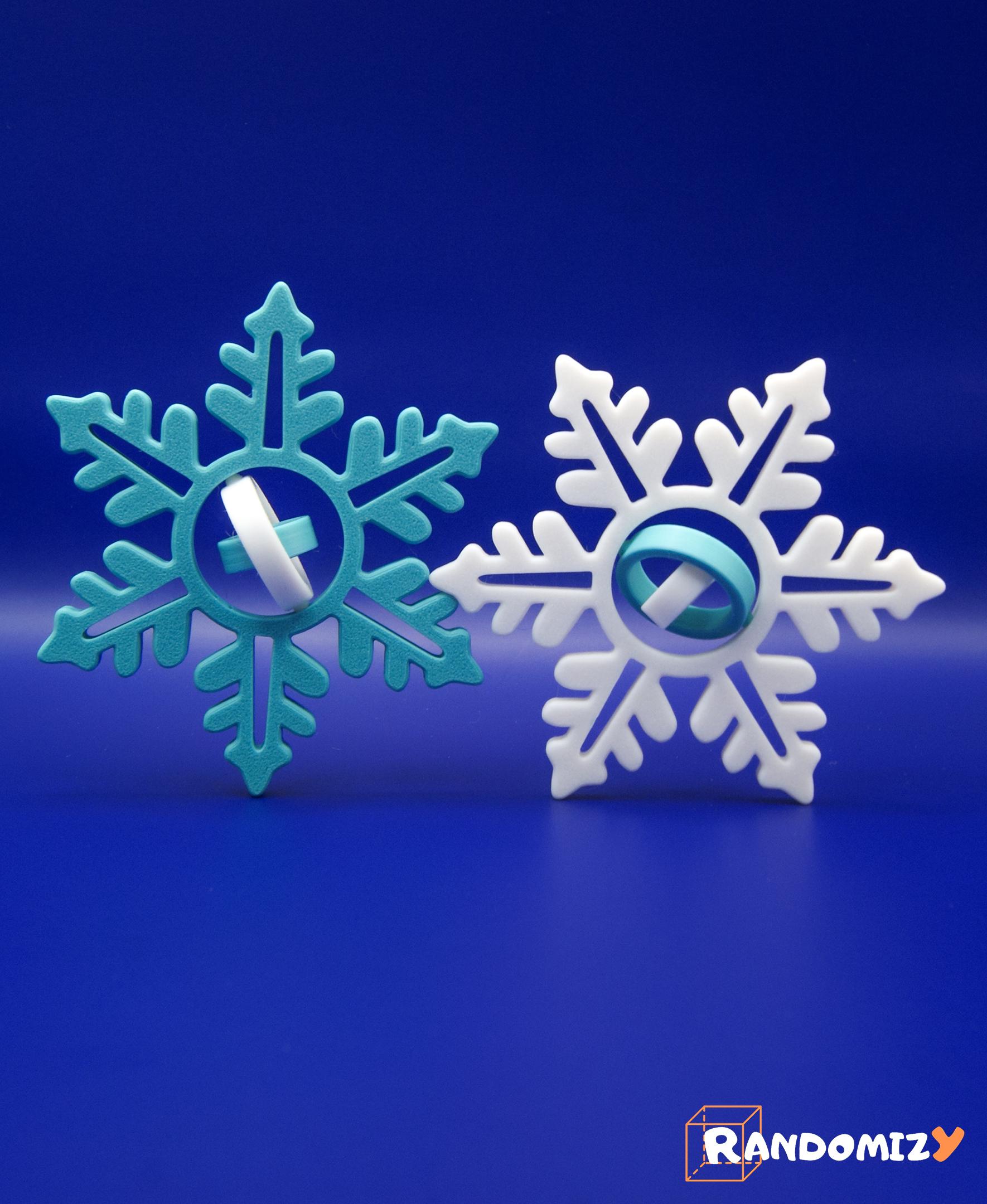Snowflake Fidget Spinner (Hollowed) 3d model
