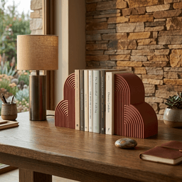 Hidden Compartment Bookends – Secret Storage Book Holder, Modern Arch Bookends Decor 3d model