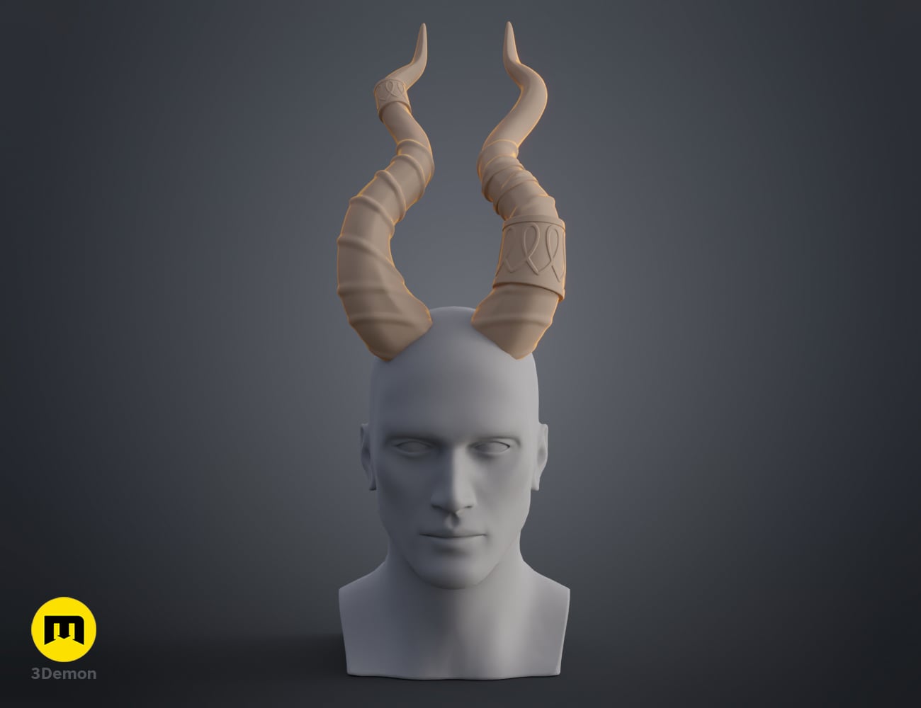 Wyvern dragon Horns 3d model
