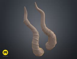 Wyvern dragon Horns 3d model