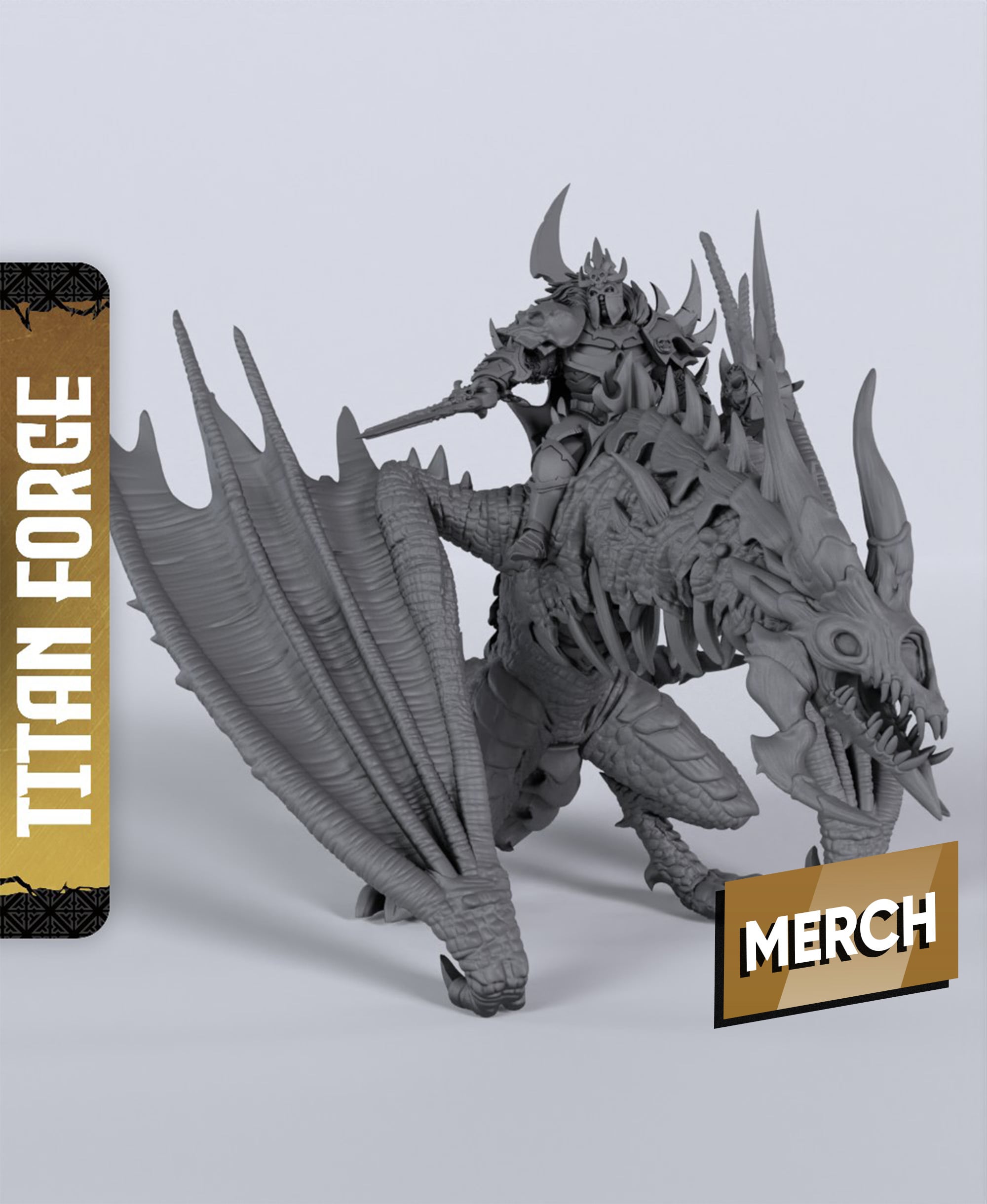 Mor-Zhal Deathlord - With Free Dragon - 5e DnD Inspired for RPG and Wargamers 3d model